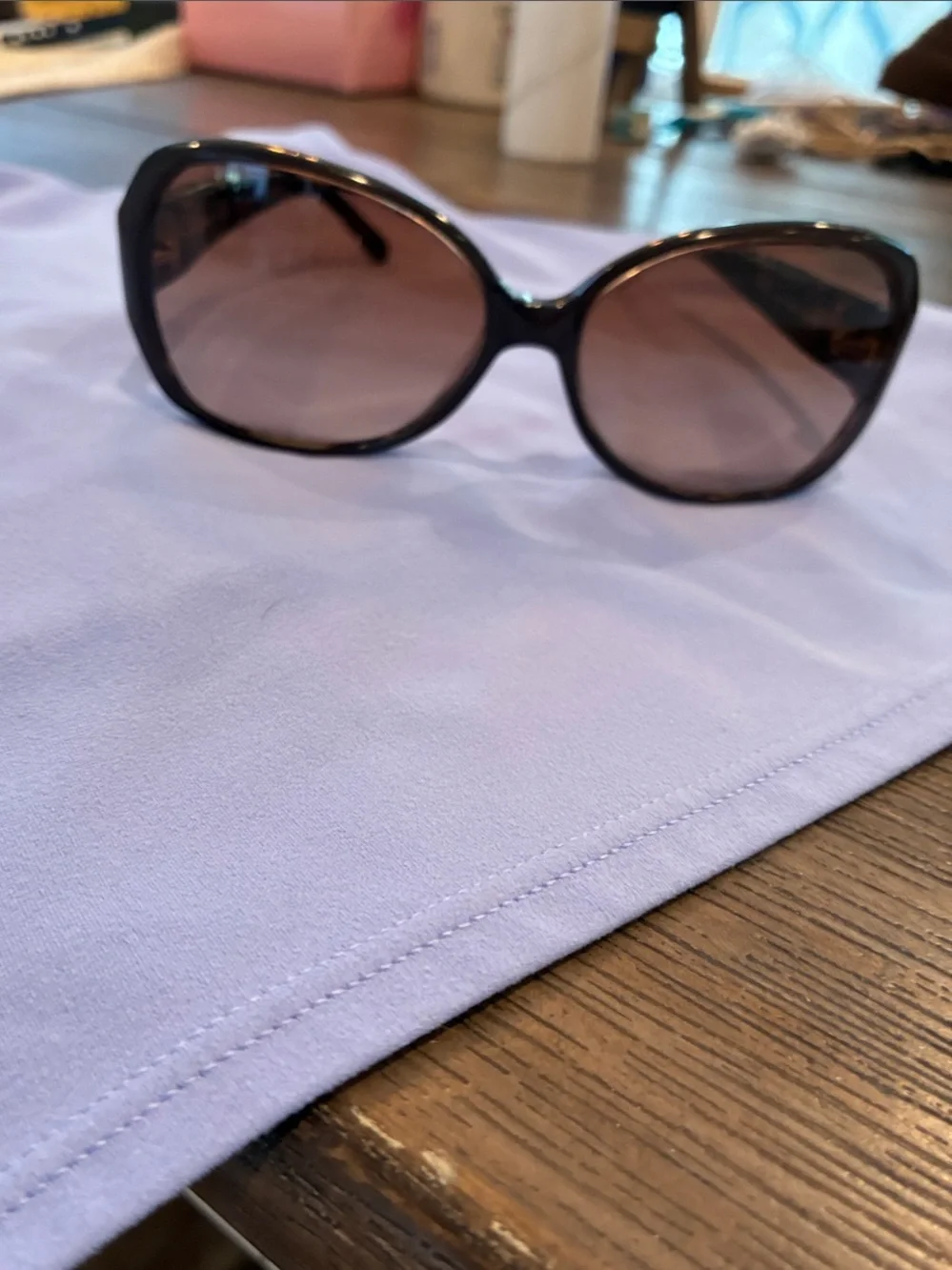Tory Burch Tortoise Shell Frame Sunglasses with Brown Lenses